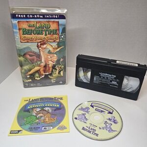 The Land Before‎ Time: Sing Along Songs VHS Complete with CD ROM and Insert